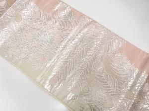 孔雀羽根模様織出し袋帯